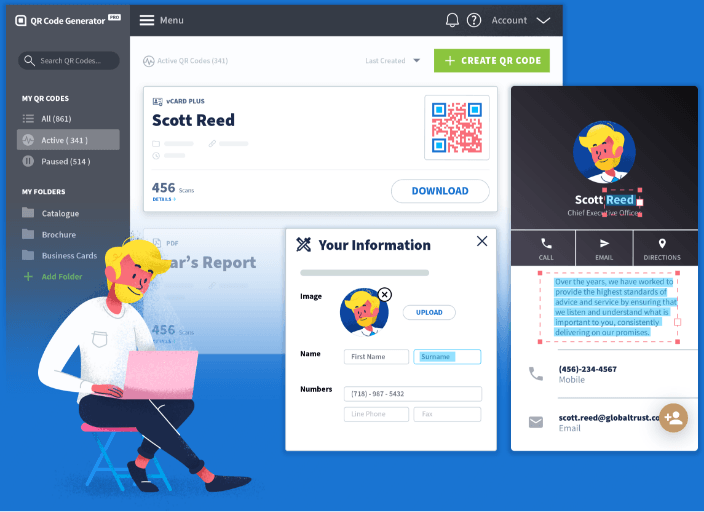 QR Code Generator PRO memungkinkan Anda sepenuhnya menyesuaikan QR Code Anda untuk kampanye pemasaran yang hebat
