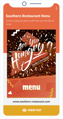 Contoh QR Code PDF yang menampilkan menu restoran lengkap