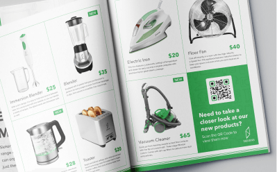 Ide QR Code pada pamflet untuk mempromosikan cuplikan video