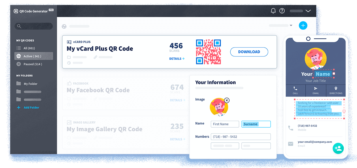 QR Code Generator PRO adalah platform pemasaran QR Code yang lengkap